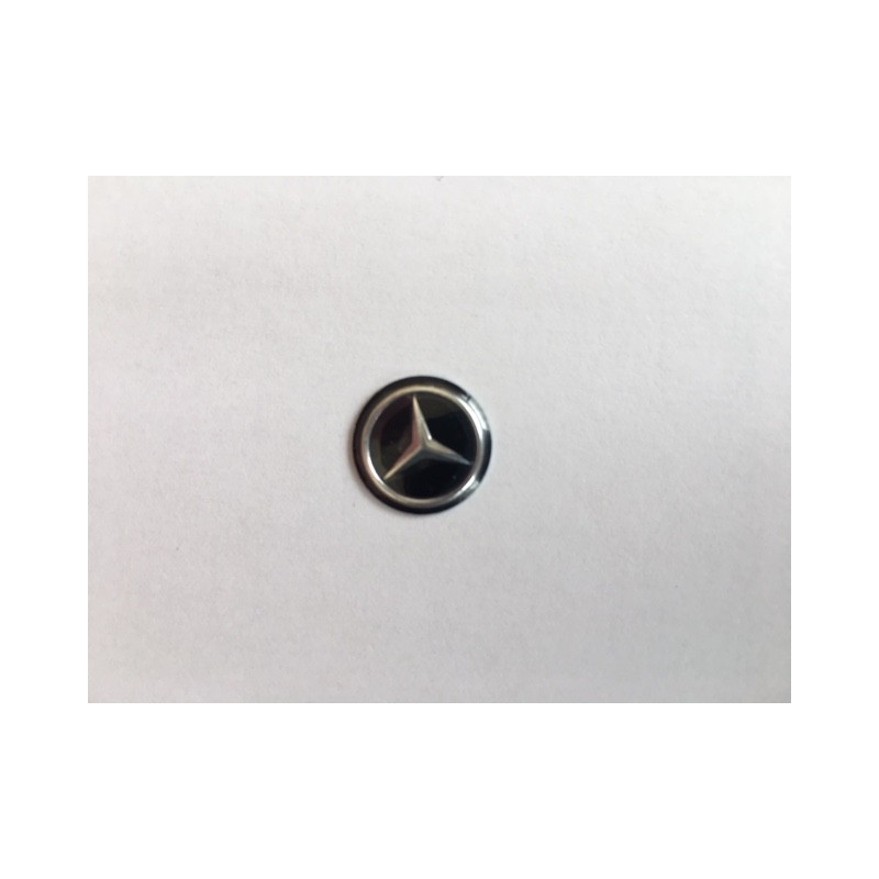 Emblema logo llave mercedes 14mm negro