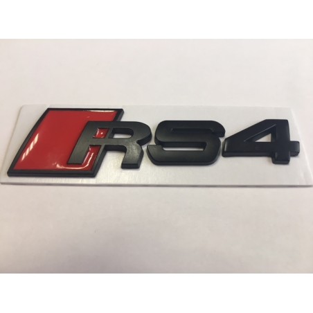 EMBLEMA TRASERO AUDI RS4 NEGRO