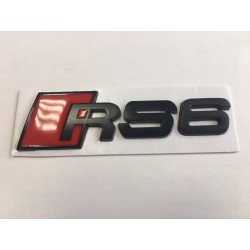 Emblema trasero audi rs6 negro