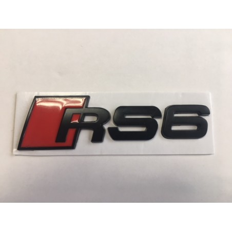 Emblema trasero audi rs6 negro