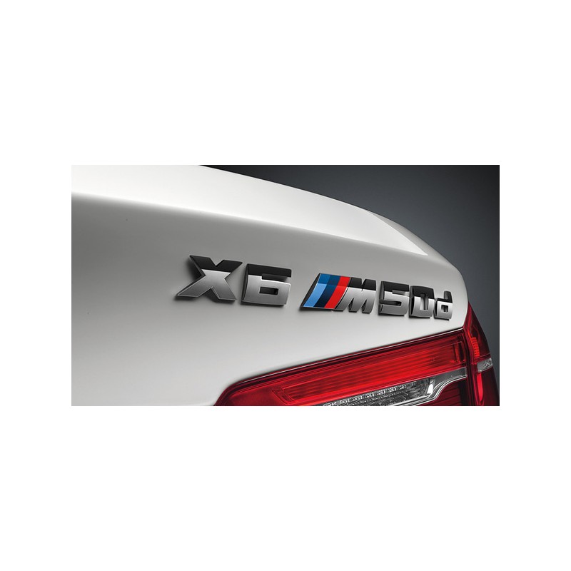 EMBLEMA TRASERO LETRAS BMW X6M50D CROMADAS