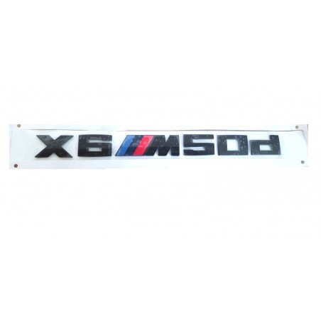 EMBLEMA TRASERO LETRAS BMW X6M50D NEGRAS