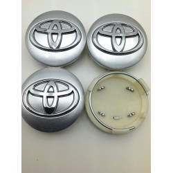 Centro de rueda Toyota plata 57mm