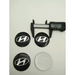 Chapas de centro de rueda Hyundai negro 56mm