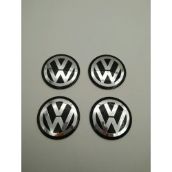 Chapas de centro de rueda Volkswagen negro 56mm