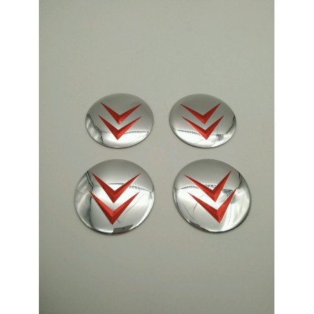 Chapas de centro de rueda Citroen plata 56mm