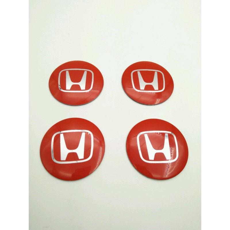 Chapas de centro de rueda Honda rojo 56mm