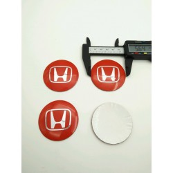 Chapas de centro de rueda Honda rojo 56mm