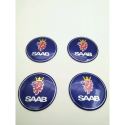 Chapas de centro de rueda saab azul 56mm