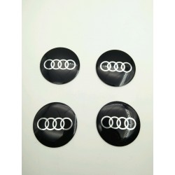 Chapas de centro de rueda Audi negro 56mm