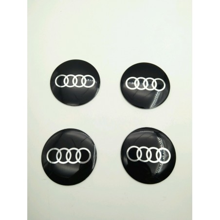 Chapas de centro de rueda Audi negro 56mm