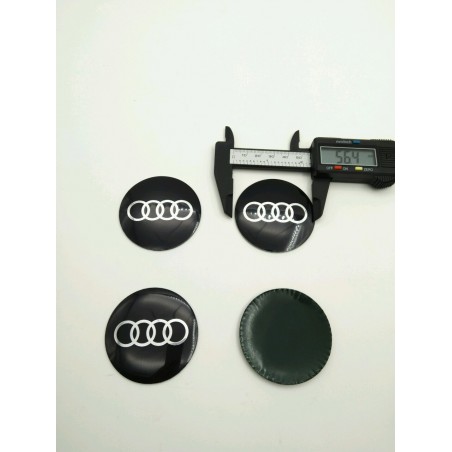 Chapas de centro de rueda Audi negro 56mm