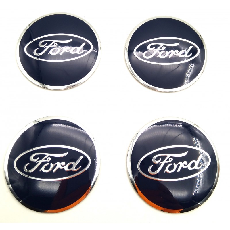 Chapas de centro de rueda Ford azul 56mm