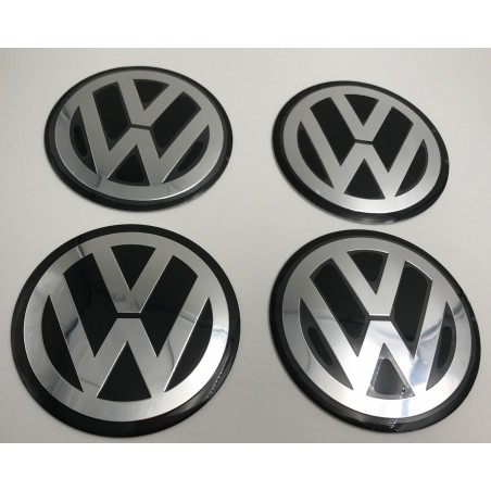 Chapas de centro de rueda volkswagen negro 90mm