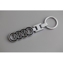 LLAVERO LOGO AUDI NEGRO METALICO