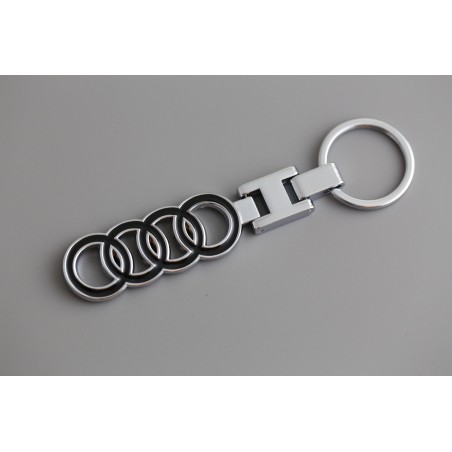 LLAVERO LOGO AUDI NEGRO METALICO