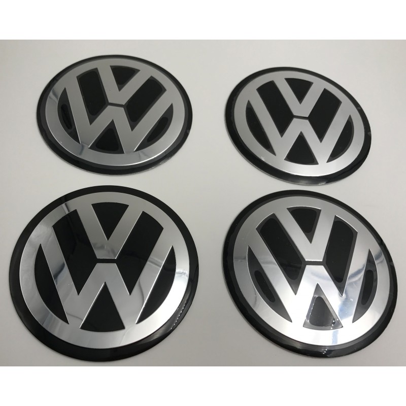 Chapas de centro de rueda Volkswagen negro 70mm