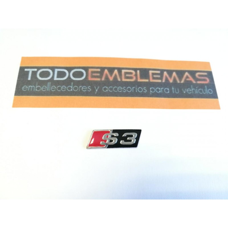 Emblema logo volante Audi Sline S3 negro