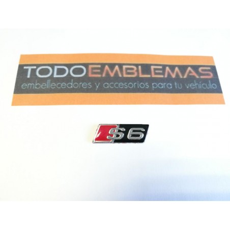 Emblema logo volante Audi Sline S6 negro