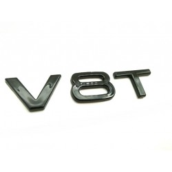 Emblema lateral o trasero audi v8t negro