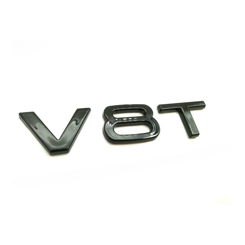EMBLEMA LATERAL o TRASERO AUDI V8T NEGRO