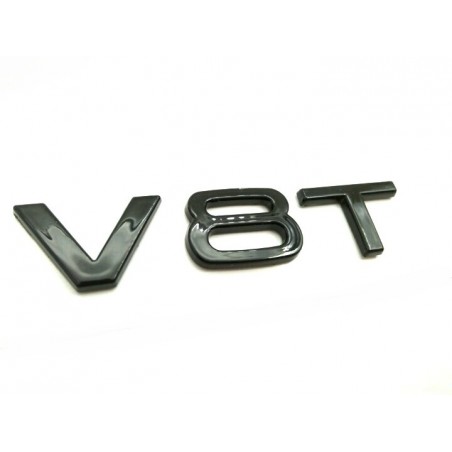 EMBLEMA LATERAL o TRASERO AUDI V8T NEGRO