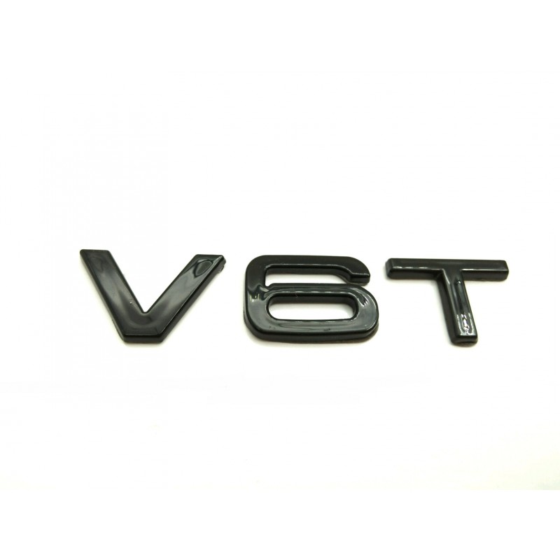 EMBLEMA LATERAL o TRASERO AUDI V6T NEGRO