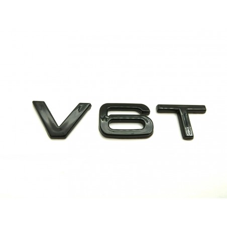 EMBLEMA LATERAL o TRASERO AUDI V6T NEGRO