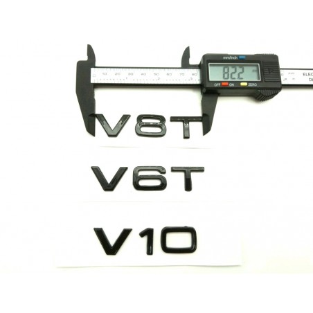 EMBLEMA LATERAL o TRASERO AUDI V8T CROMADO