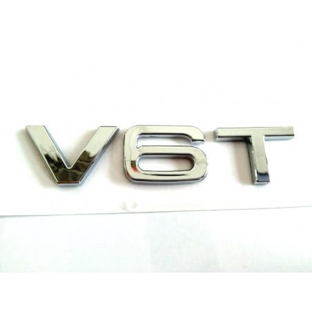 Emblema Lateral O Trasero AUDI V6T Cromado