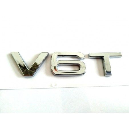 EMBLEMA LATERAL o TRASERO AUDI V6T CROMADO