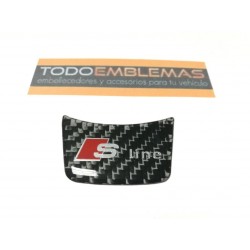 Emblema logo volante audi sline carbono