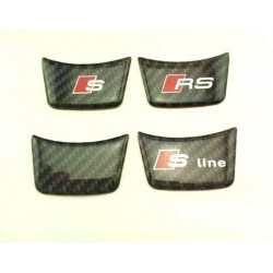 EMBLEMA LOGO VOLANTE AUDI S CARBONO