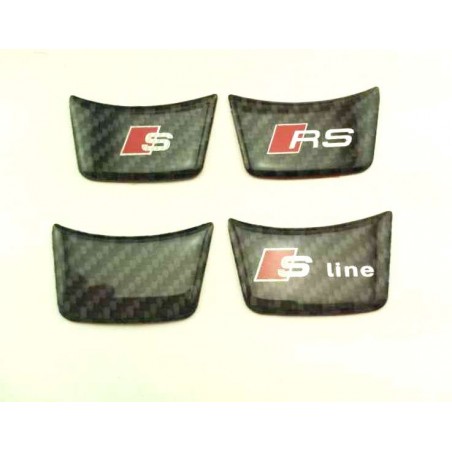EMBLEMA LOGO VOLANTE AUDI S CARBONO