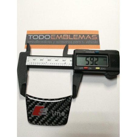 EMBLEMA LOGO VOLANTE AUDI S CARBONO