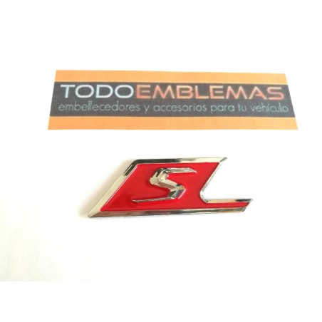 EMBLEMA TRASERO S FONDO ROJO MODELO AMG MERCEDES