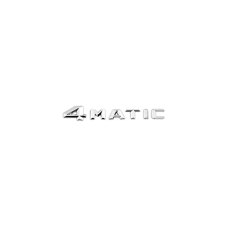 Emblemas Cromados "4MATIC" Para Mercedes - Adhesivos, Plástico ABS, Plata Brillante