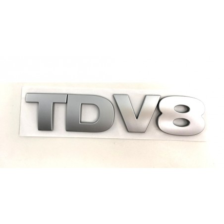 EMBLEMA LATERAL TDV8 de LAND ROVER PLATA MATE