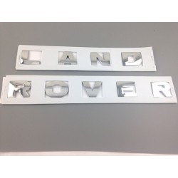 EMBLEMA DELANTERO O TRASERO LETRAS LAND ROVER PLATA