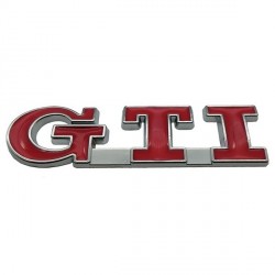 Emblema trasero volkswagen letras gti rojas