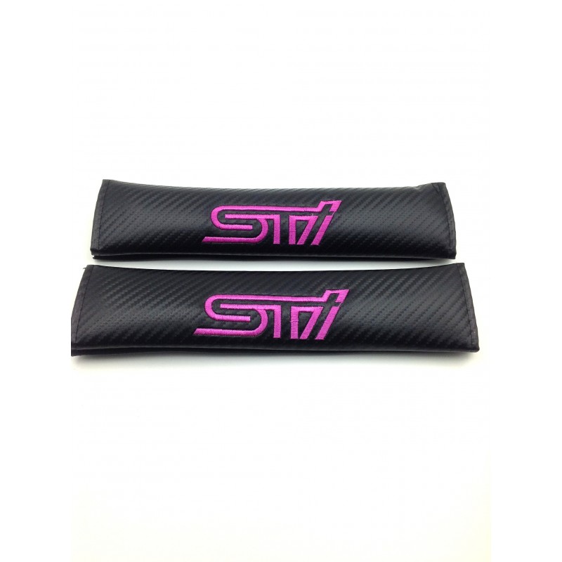 JUEGO de 2 CUBRECINTURONES SUBARU STI CARBONO