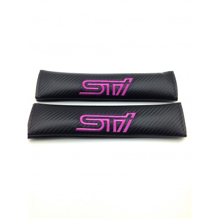 JUEGO de 2 CUBRECINTURONES SUBARU STI CARBONO