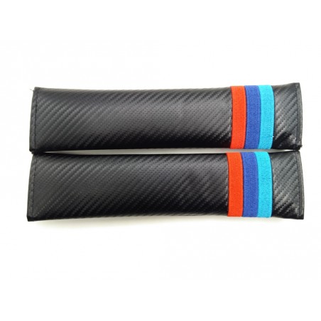 Juego de 2 cubrecinturones bmw colores m carbono