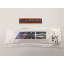 Emblema trasero bmw m5 negro 12cm