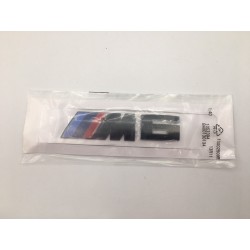Emblema trasero bmw m6 negro 12cm
