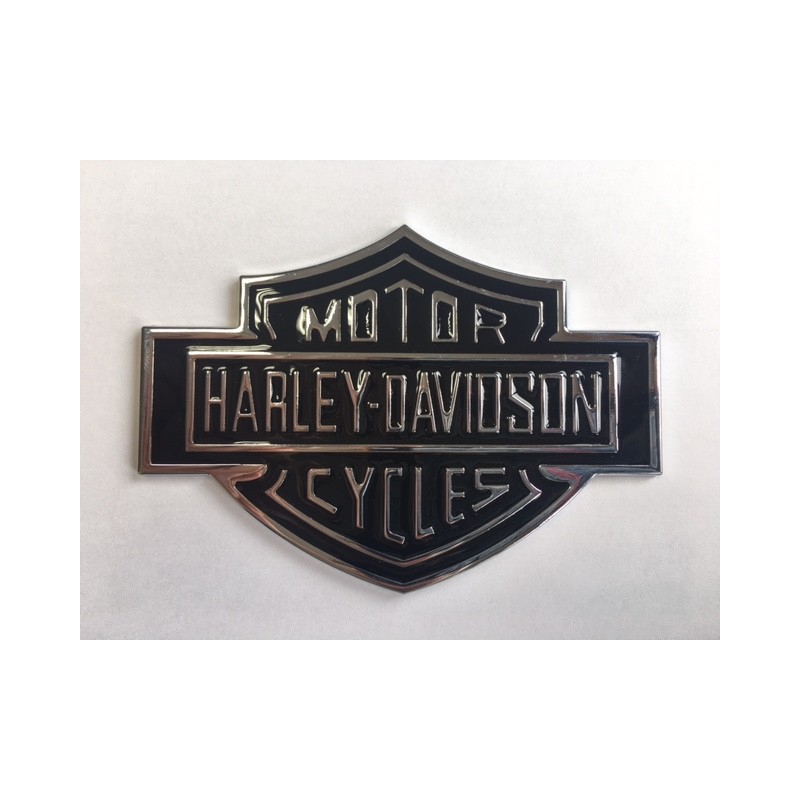 PLACA EMBLEMA HARLEY DAVIDSON PLATA 57mm x 45mm
