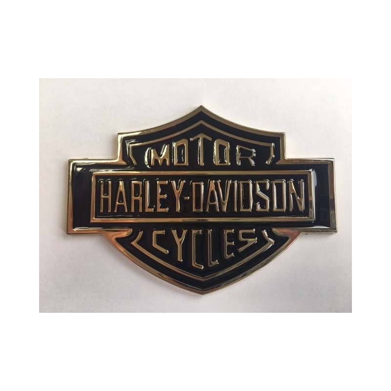 Placa emblema Harley Davidson oro 57x45mm