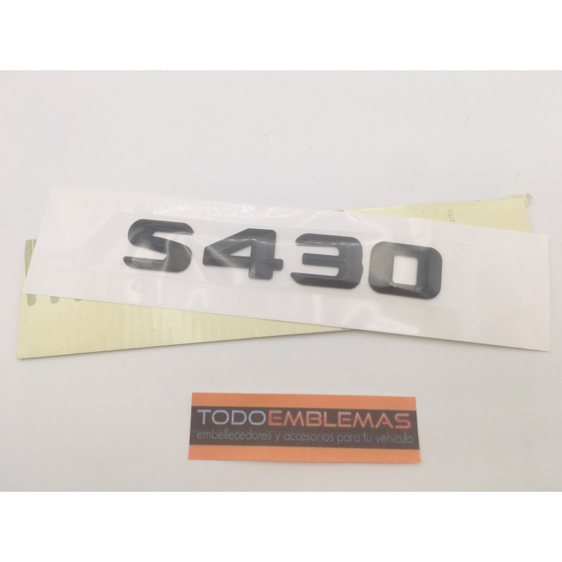 EMBLEMA LETRAS MERCEDES BENZ CLASE S S430 NEGRO