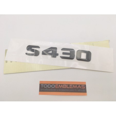 EMBLEMA LETRAS MERCEDES BENZ CLASE S S430 NEGRO
