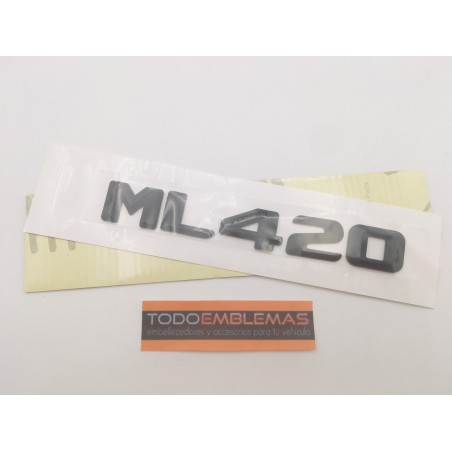 EMBLEMA LETRAS MERCEDES CLASE ML ML420 NEGRAS